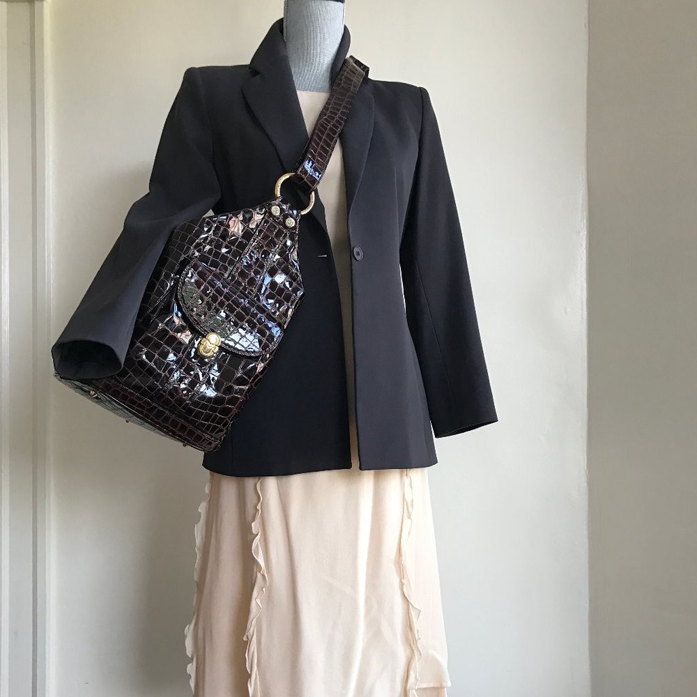 Vintage Emporio Armani blazer mushroom dark gray 6 - Picture 9 of 11